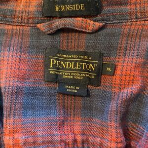 LS Pendleton button down checked shirt XL